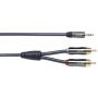 Jack 3,5/2 RCA QED Performance Audio J2P Graphite 3.5mm Jack - 2RCA 3,0m QE6501